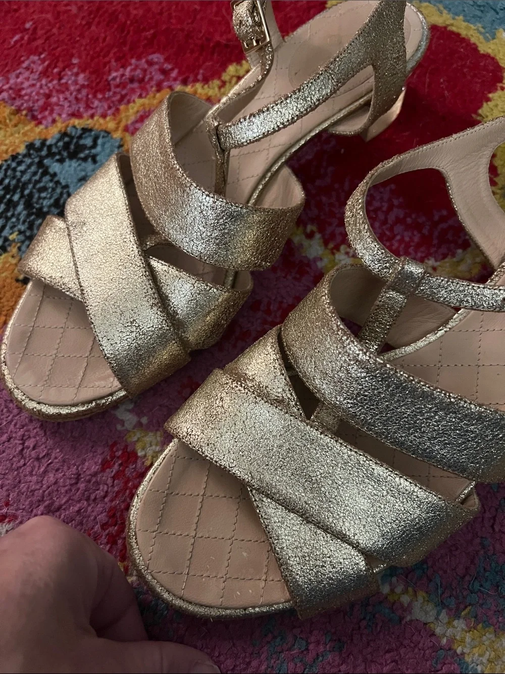 CHANEL Gold Sandal Women’s 39.5